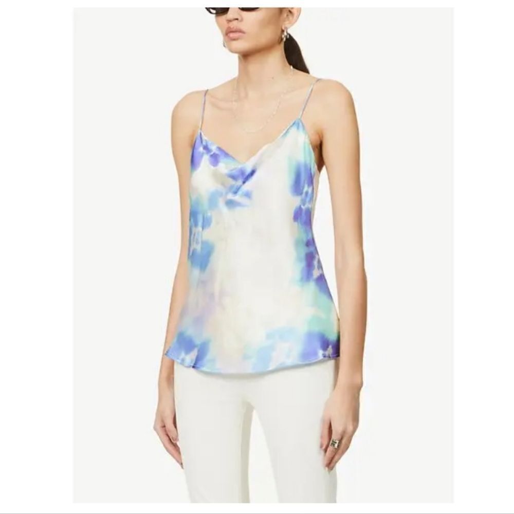 The Kooples Nwt Tie-Dye Silk-Satin Camisole